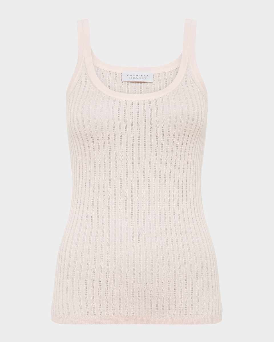 Nevin Pointelle Knit Tank Top